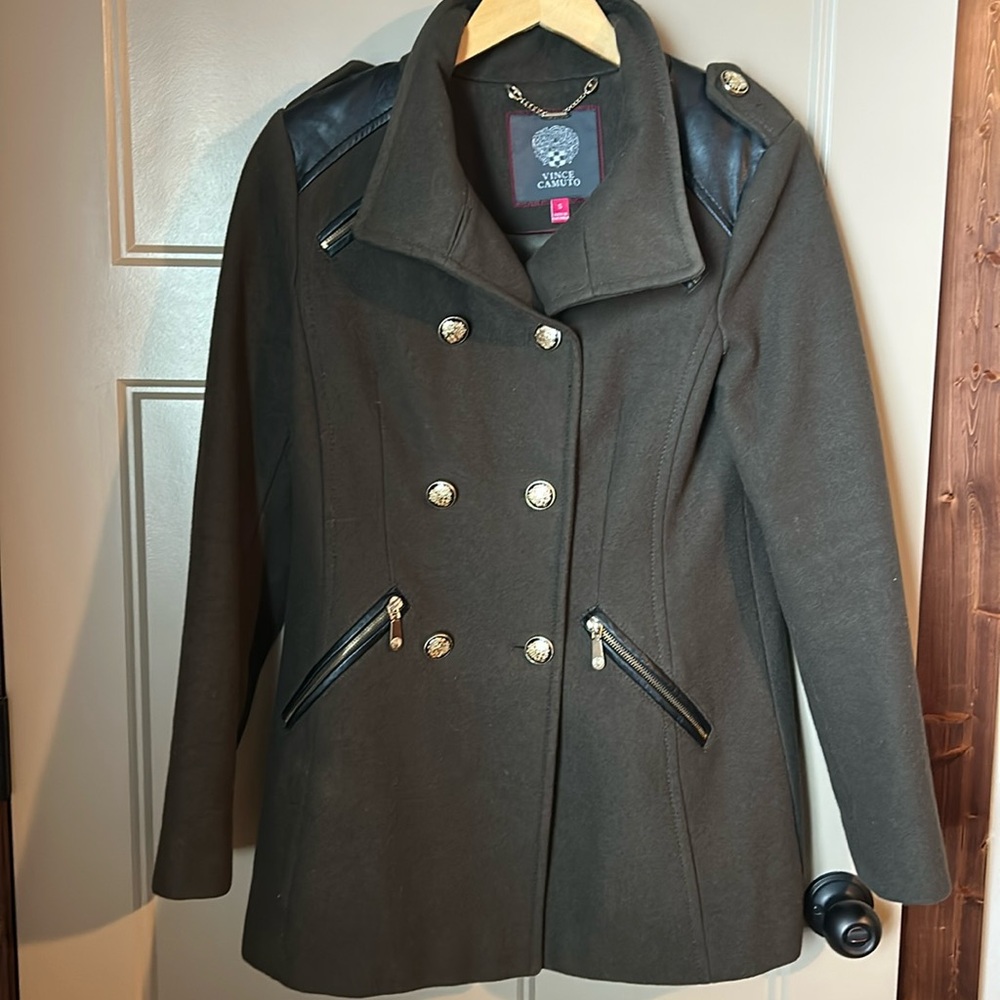 Vince Camuto military wool coat